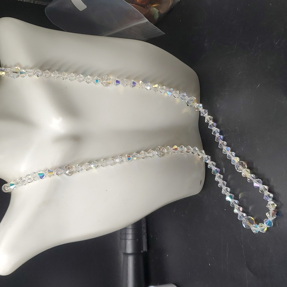Aurora borealis mid century stunning eye‎ catching necklace N3536